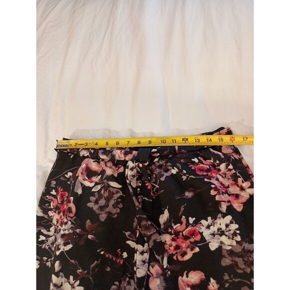 Hot Kiss Pants Size XL Floral Tie Waist Wide Leg - Picture 4 of 10